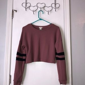 long sleeve crop top